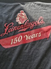J. America T-Shirt Men’s Size Large Black Leinenkugel’s 150 Years Graph Print