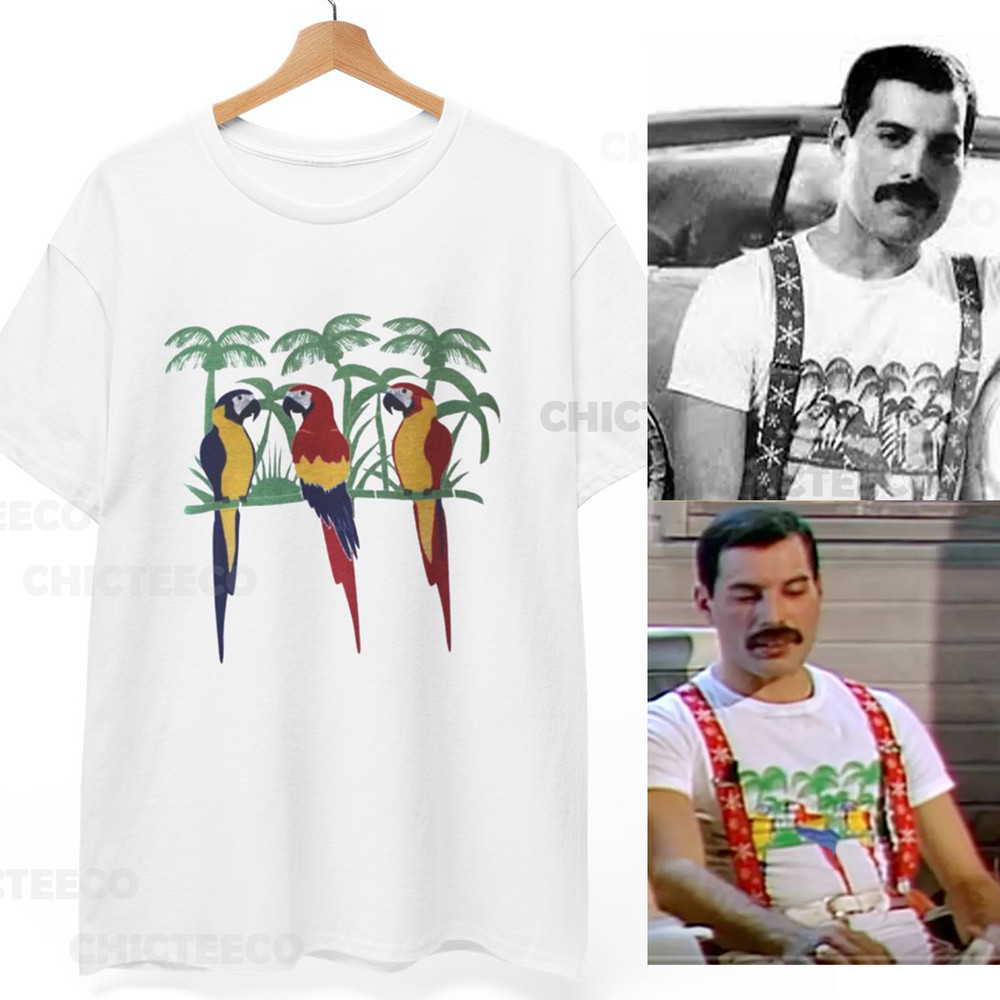 Freddie Mercury Shirt As worn by Queen Famous 80s Interview Style Unisex Tee