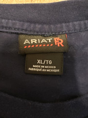 Ariat FR Work Shirt Crewneck Long Sleeve Navy Flame Resistant CAT2 2112 Men XL