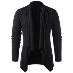 Long Sleeve Casual Cardigans for Men featuring Unique Asymmetric Design