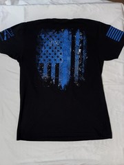 Grunt Style Mens Large Graphic Tee Black And Blue Short Sleeve