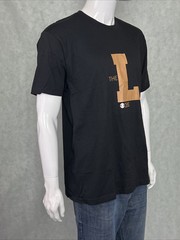 NWT The Late Show Stephen Colbert 2016 “the L” graphic T-Shirt, Black LARGE