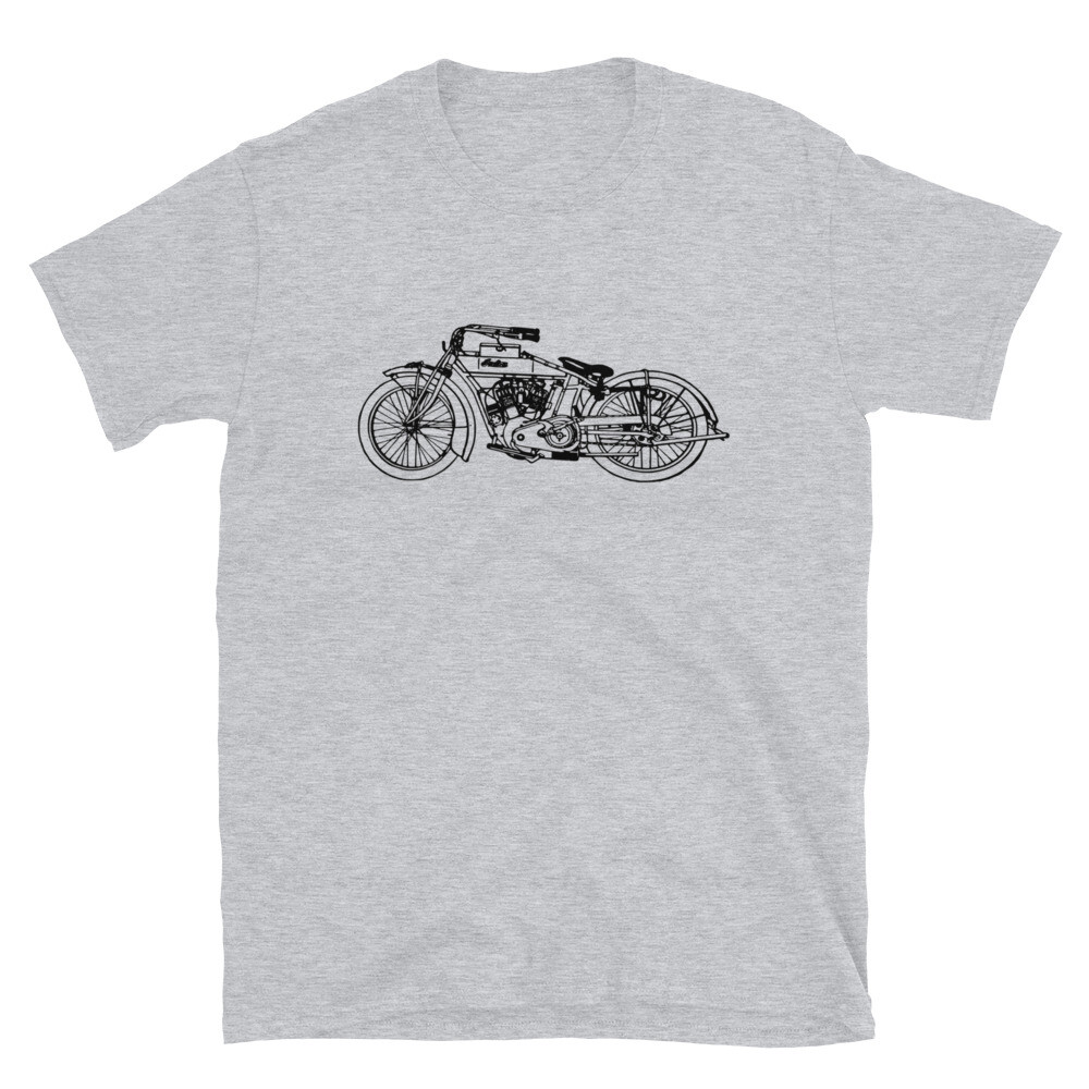 MOTORCYCLE ILLUSTRATION T-SHIRT *ADULT SIZE* VINTAGE INDIAN HARLEY DAVIDSON NEW