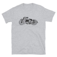 MOTORCYCLE ILLUSTRATION T-SHIRT *ADULT SIZE* VINTAGE INDIAN HARLEY DAVIDSON NEW