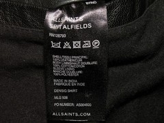 Men’s All Saints DENSIG LEATHER SHIRT jacket overshirt XL (ref53) £149.99!!!!!