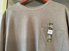 Athletic Works Men’s Taupe Long Sleeve Crew Neck Pocket Tee Size XL New With Tag