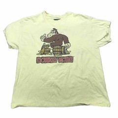 Nintendo Donkey Kong Men’s Short Sleeve Graphic T-Shirt Size XL Yellow Flashback