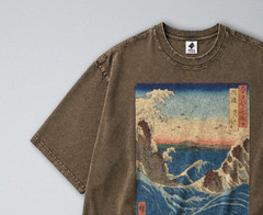 100% Cotton Tee – Unisex Retro Oversized Fit – Naruto Whirlpools – Japanese Art