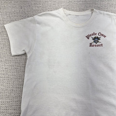 Pirate Cove Resort Shirt Mens M White Route 66 Classic Car Beach Graphic Tee