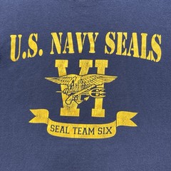 VNTG U.S. Navy Seals Seal Team 6 Shirt Mens Large (Fits like XS-S) Blue Military