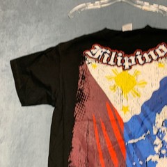 Shaka Active Filipino Graphic Logo T Shirt Men XL Black Every Day Wear Crew Neck