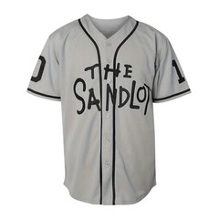 Sandlot Baseball Jersey Smalls #10 Stitched Gray Men’s Size 3XL XXXL