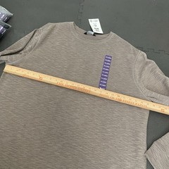 Member’s Mark Men Double Knit Crewneck Long Sleeve Relaxed Fit Grey Bisque 2XL