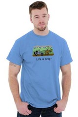 Life Is Crap Wildlife Outdoors Funny Camping Womens or Mens Crewneck T Shirt Tee