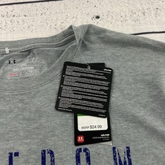 NEW Under Armour Loose Heatgear Freedom USA Short Sleeve T Shirt Mens Large Gray
