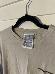 Jungmaven Long Sleeve T Shirt Men M Beige Hemp Organic Cotton Pocket Sustainable