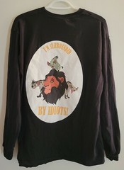 Mufasa I’m Surrounded By Idiots Long Sleeve Shirt Size Large Lion King Scar