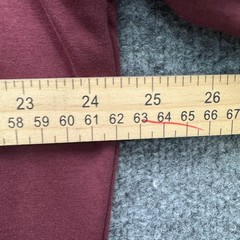 Uniqlo U Mock Neck Long Sleeve Shirt Mens L Burgundy Heavyweight Casual Tee