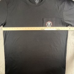 Death Wish Coffee Shirt Mens XL Black Hearts Skull Crossbones Pocket Caffeine