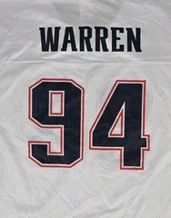 Reebok NFL Team Players TY WARREN #94 New England Patriots White Jersey Men XL