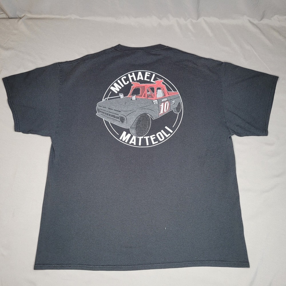 Michael Matteoli Shirt Mens Extra Large Black Pro Truck #10 Auto Racing Sprint