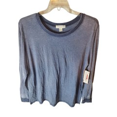 Treasure & Bond Heater Blue/Gray Long Sleeve Top, NWT, XL