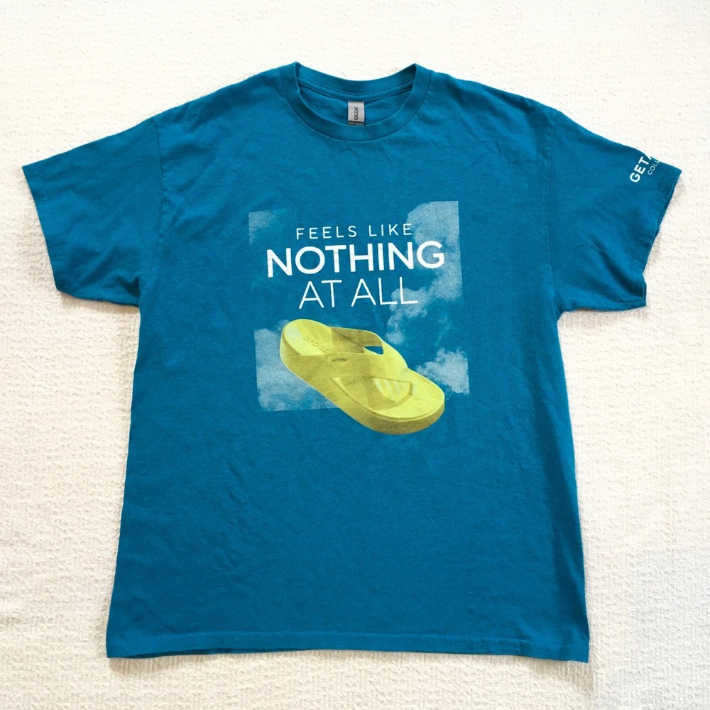 Crocs Turquoise Sandals Feels Like Nothing At All T Shirt Large