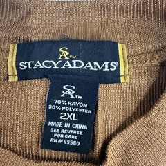 Stacy Adams Shirt Mens 2XL Brown Rayon Blend Short Sleeve Crewneck Tee Casual