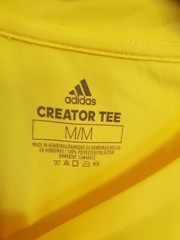 Adidas Men’s Creator Short Sleeve Tee – Yellow – MEDIUM