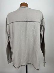 Vintage 90s Waffle-Knit Shirt XXL Tight Fit Contrast Stitch Heavy Cotton MOST