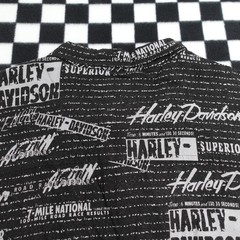 Vintage Harley Davison biker Hawaiian style all over print button up Shirt 3XL
