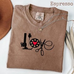 Quilting Sewing Heart Love Shirt, Quilter Sewing Lover T-Shirt Tee