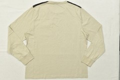 Sean John Men’s Size 2XL Beige Long Sleeve Tee Faux Leather Shoulder Accents