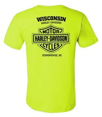 Harley-Davidson Men’s Overload Short Sleeve Chest Pocket T-Shirt, Safety Green