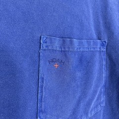 Noah Shirt Mens Small Blue Long Sleeve Pocket Crewneck Tee Made USA Casual