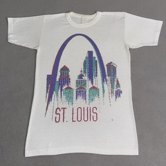 Vintage St. Louis Missouri The Gateway Arch Pop Art T-shirt Small USA Made 80s
