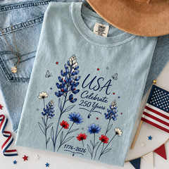 Comfort Colors America 250th Anniversary Shirt Patriotic Butterfly 4th of July
