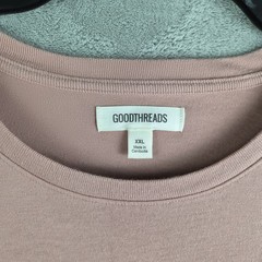 Goodthreads Shirt Mens XXL Dusty Rose Crew Neck Long Sleeve Pocket Tee Essential