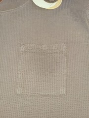 Common People Mens XL Seersucker GD Tee Brown Pocket Tshirt Cotton Minimalist