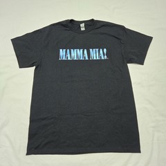 Size MEDIUM Mamma Mia! Black T-Shirt Short Sleeve Graphic Musical Tee