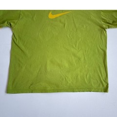 Vtg 90s Y2K Lemon + Lime NIKE Ringer Swoosh T-Shirt / Size XL Cotton Logo Sport