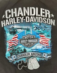 Harley Davidson T-Shirt Men’s Size XL Tee Black Chandler Arizona USA Forces