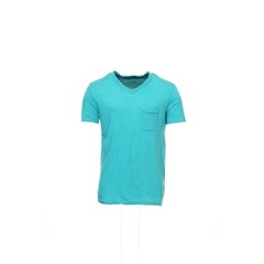 Cohesive & Co. Mens V-Neck T-Shirt S Aqua Heather Cotton Blend Short Sleeve Tee