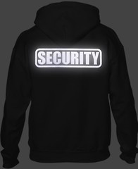 Security hoodie, REFLECTIVE LOGO, Party bouncer, Security guard