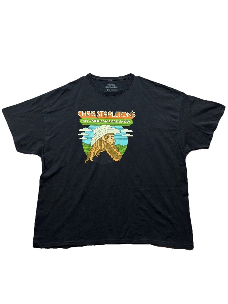 Chris Stapleton All American Road Show Tour T Shirt Concert Music Fans Men’s 3XL