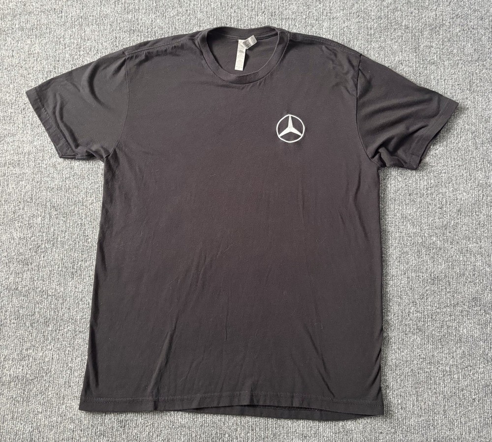 Mercedes Next Level CVC Crew Neck T-shirt, Heathered Black, Large