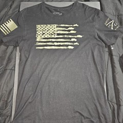 Grunt Style L Men’s American Flag T-Shirt Size Large Made In USA