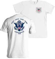 US Coast Guard Flag USCG Seal Front and Back Shirt – NEW