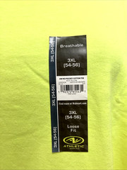 ATHLETIC WORKS Breathable Acid Yellow Short Sleeve Crew Neck T-Shirt Sz 3XL*