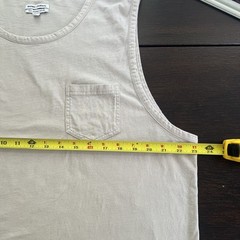 Banks Journal Men’s XL 100% Organic Cotton Primary Tank Top Soft Bone/Beige Hue